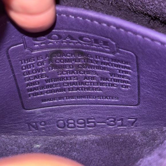 Coach | Rare Vintage Everett Crossbody 9934 | Eggplant Leather | 1995 | Mini Bag - Picture 12 of 14